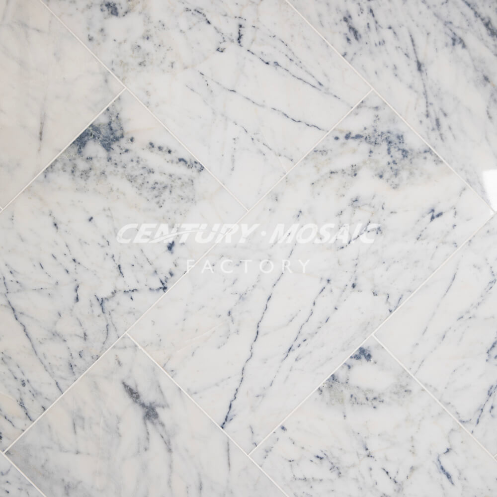 Contempo Blue Natural Stone Polished White with Blue Veins Marble Wholesale