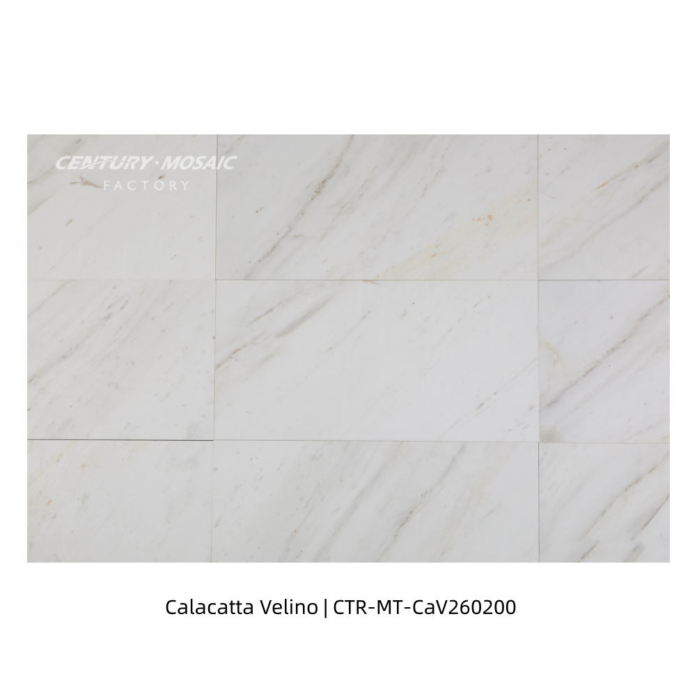 Calacatta Velino White Polished Marble Tile