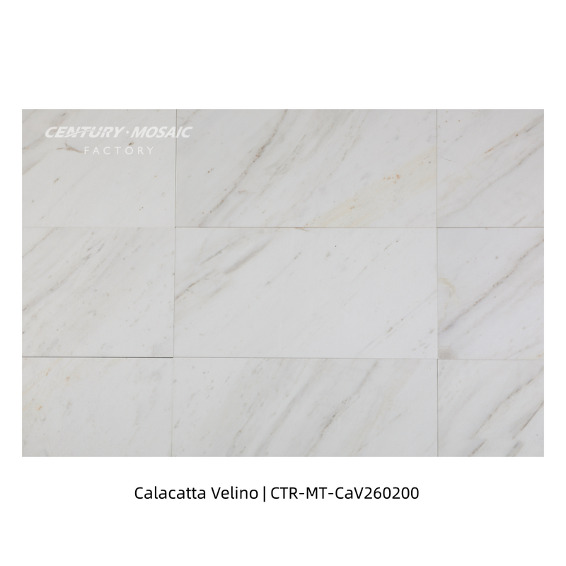 Calacatta Velino White Polished Marble Tile