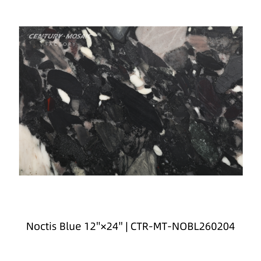 Noctis Blue Black Polished Marble Tile