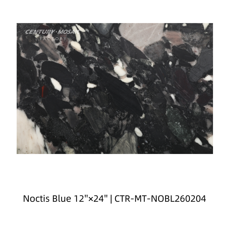 Noctis Blue Black Polished Marble Tile