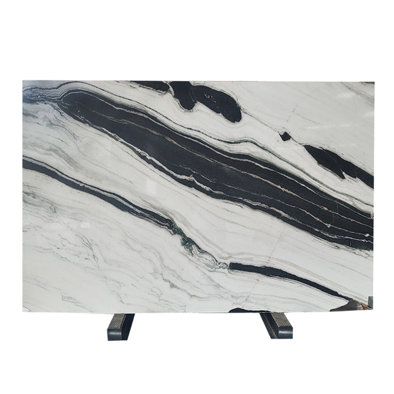 Panda White Marble Polished Slab Wholesale