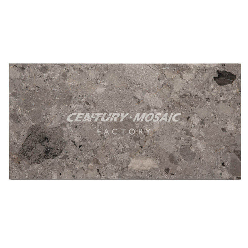 Volcano Grey Polished Grey Brown Marble Tile Wholesale