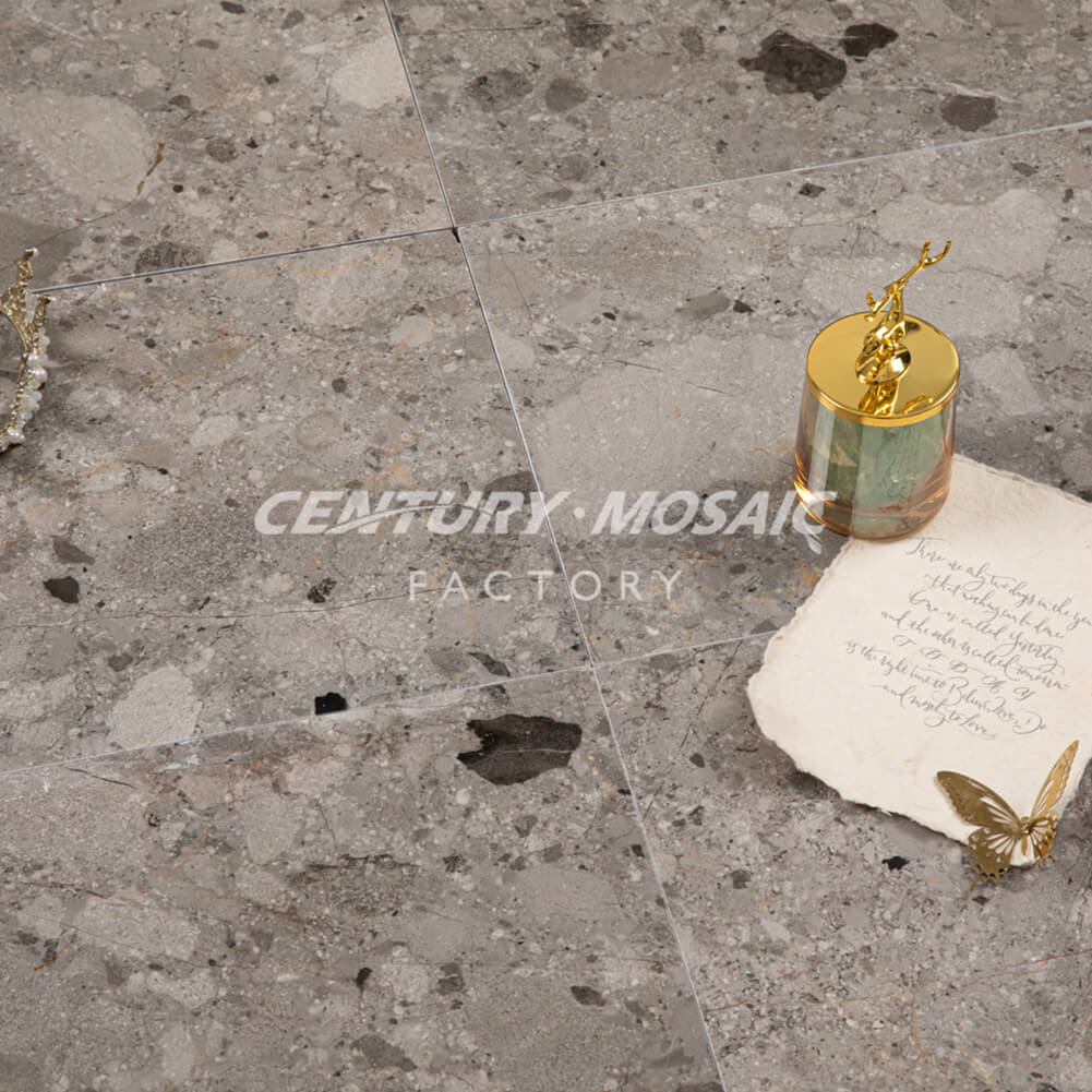 Volcano Grey Polished Grey Brown Marble Tile Wholesale – Centurymosaic