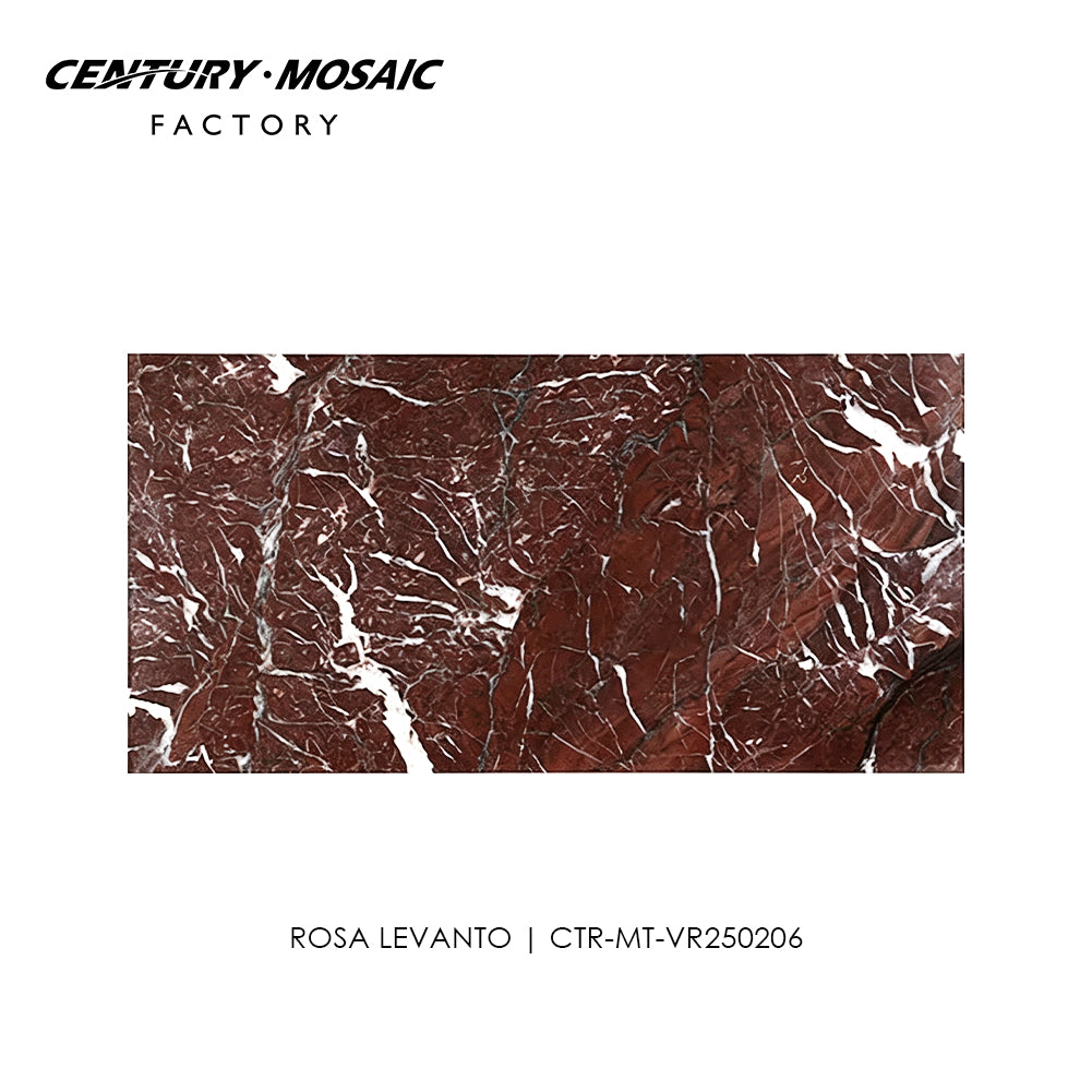 Rosa Levanto Polished Red Marble Tile