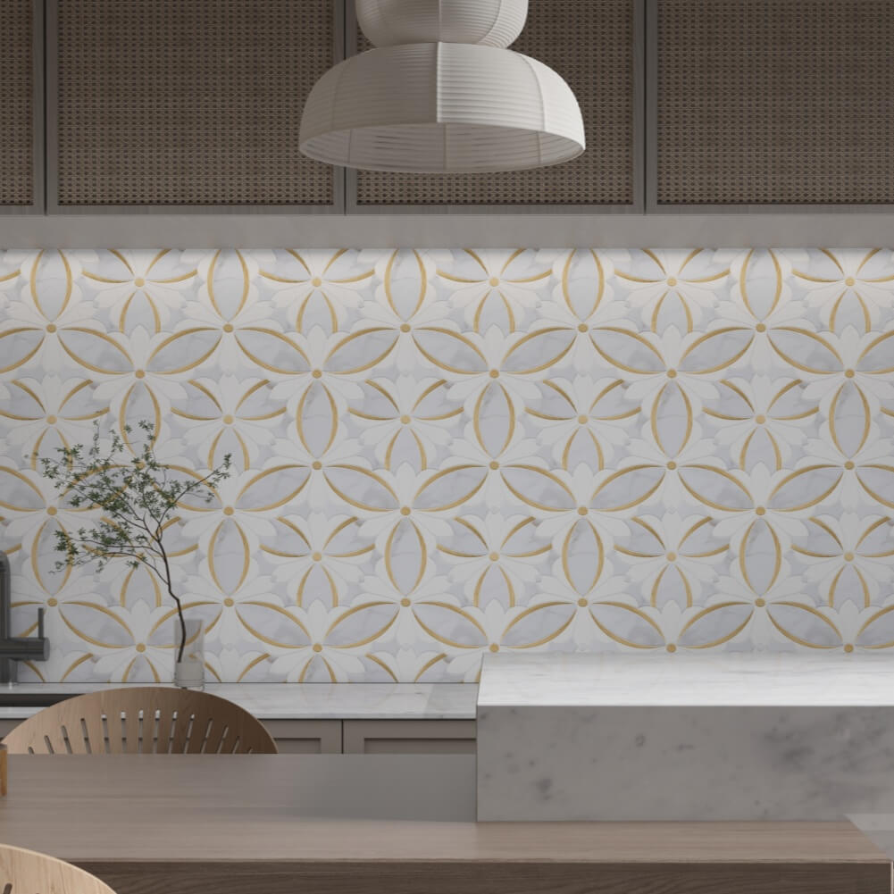 Passion Winston Waterjet Marble Mosaic Tile Wholesale