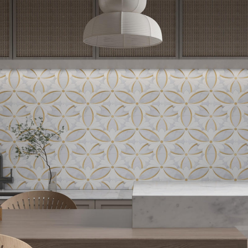 Passion Winston Waterjet Marble Mosaic Tile Wholesale