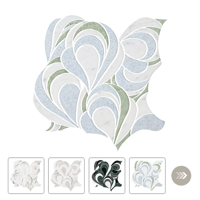 Aphrodite Waterjet Marble Mosaic Tile