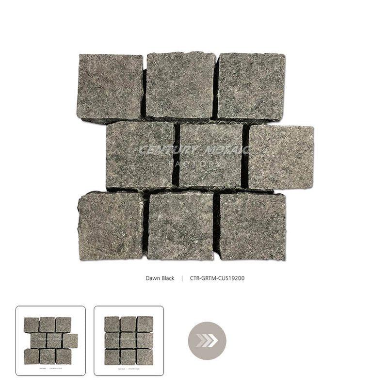 New G684 Granite Black Cobblestone Tile Wholesale