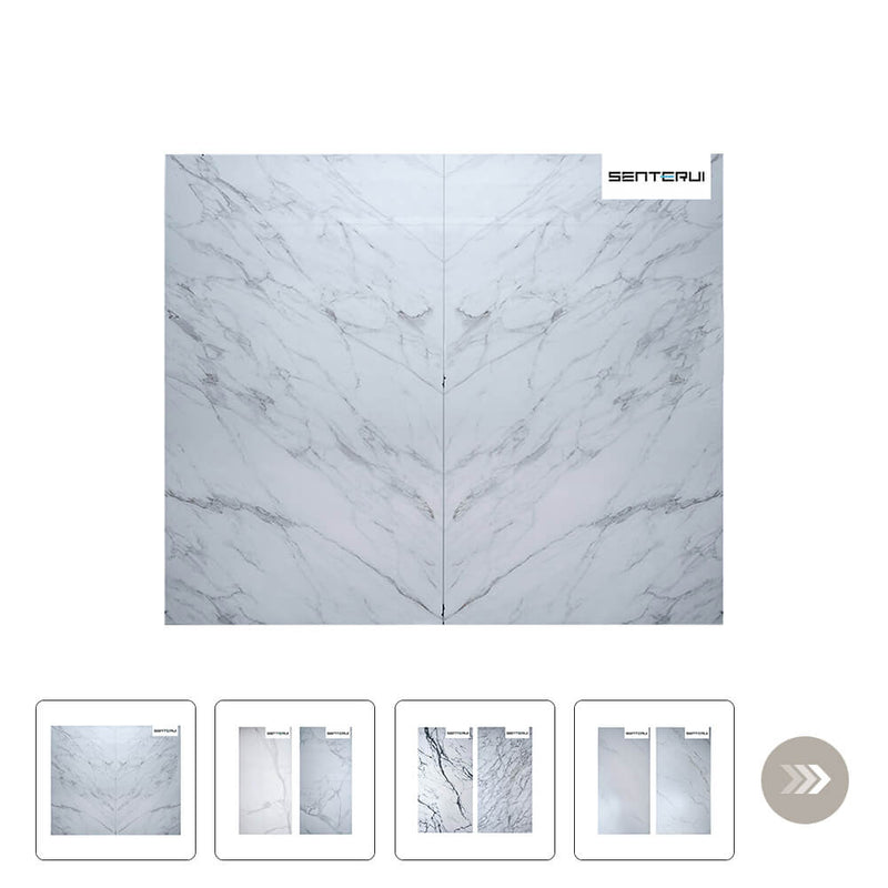 White with Vein Polished Sintered Stone Slab Collection Wholesale