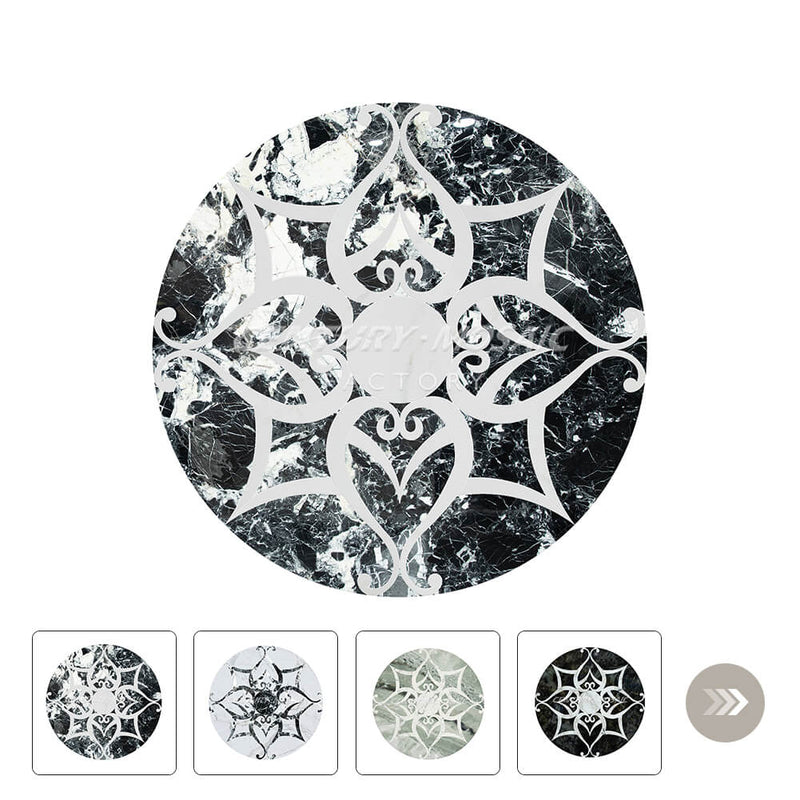 Black White with Vein Marble Dining Table Wholesale