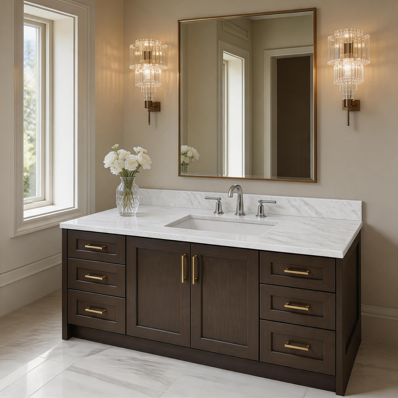 Italian Statuario Marble Polished Countertop