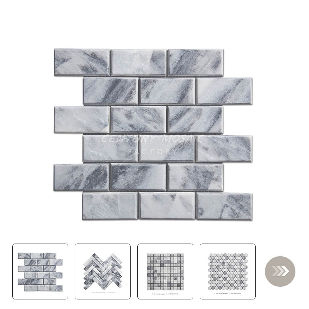 Grigio Toscana Marble Grey 12''×12'' Polished Mosaic Wholesale Collection