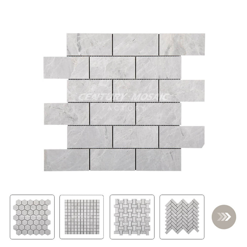 Andes Gray Classic Polished Marble Mosaic Tile Wholesale