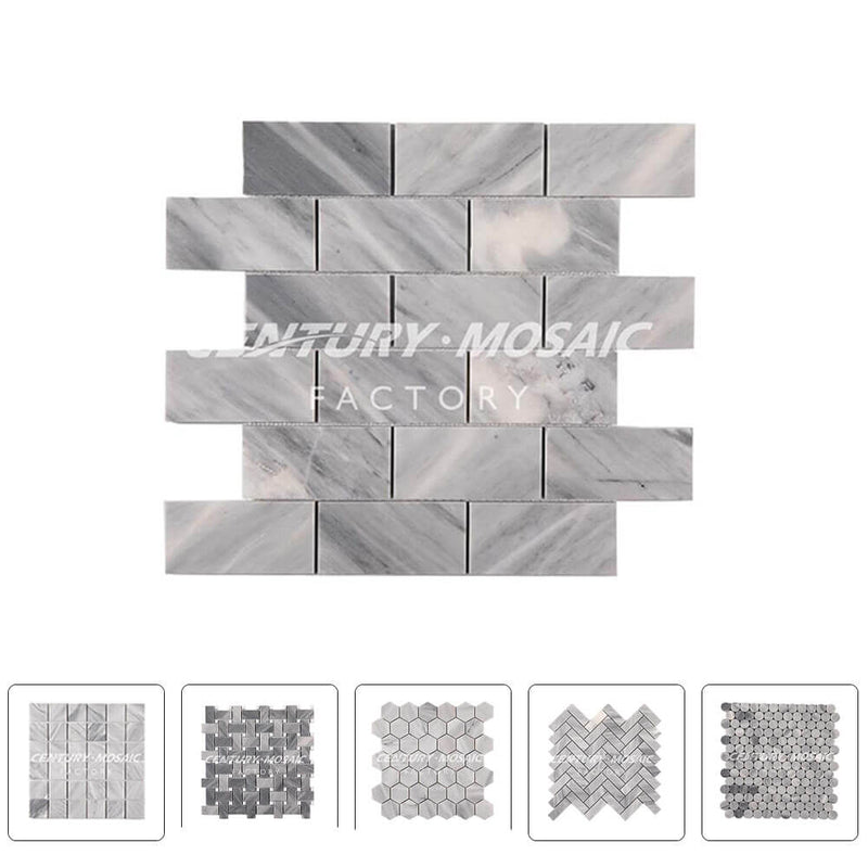 Toscana Grey Marble Mosaic Kitchen And Shower Floor Tiles Wholesale