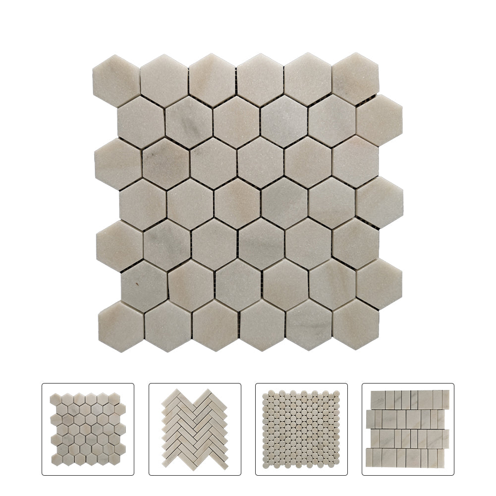 Lasa Calacatta Marble Mosaic Tile Collection Wholesale