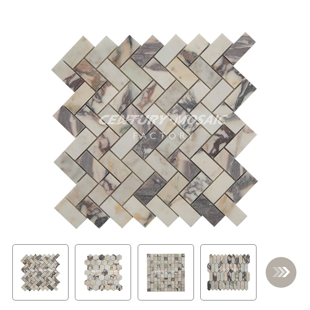 Calacatta Viola Honed Marble Mosaic Wholesale Collection