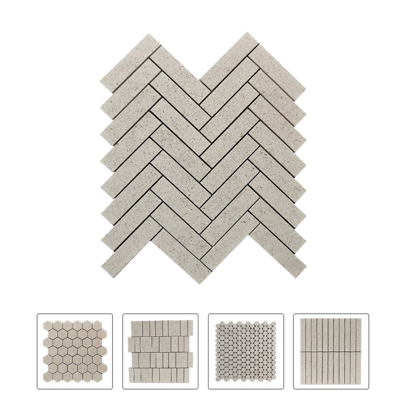 Moleanos Beige Marble Mosaic Tile Collection Wholesale