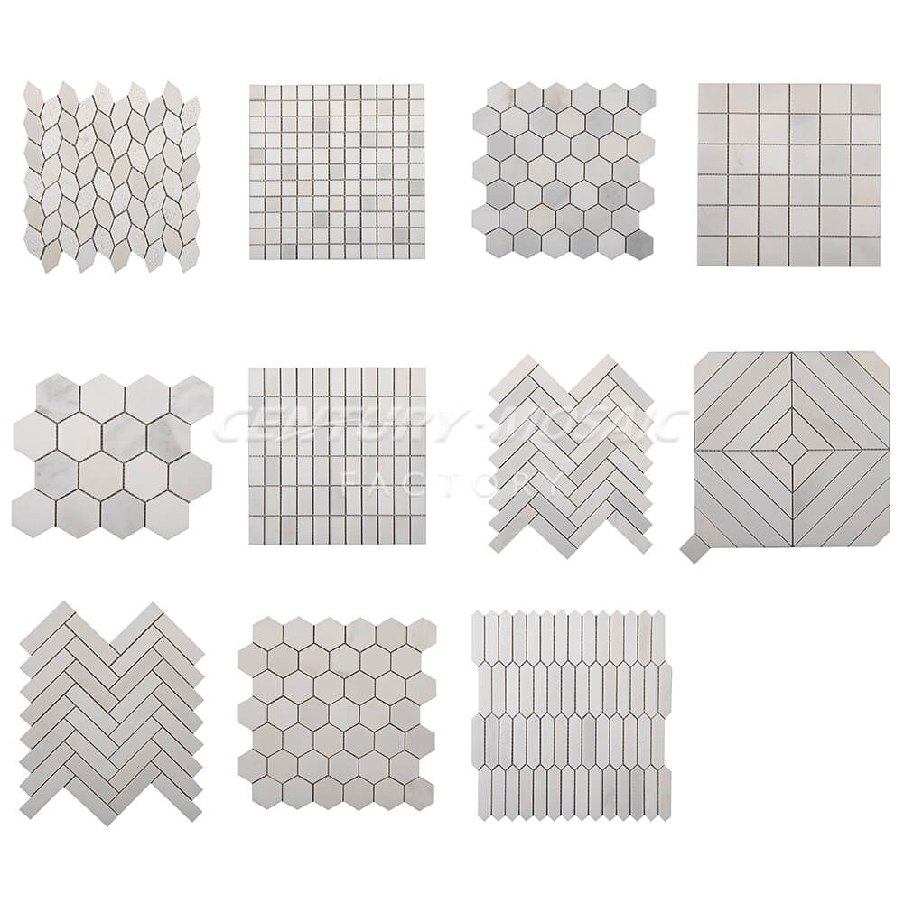 Paper White Marble Mosaic Wholesale Collection