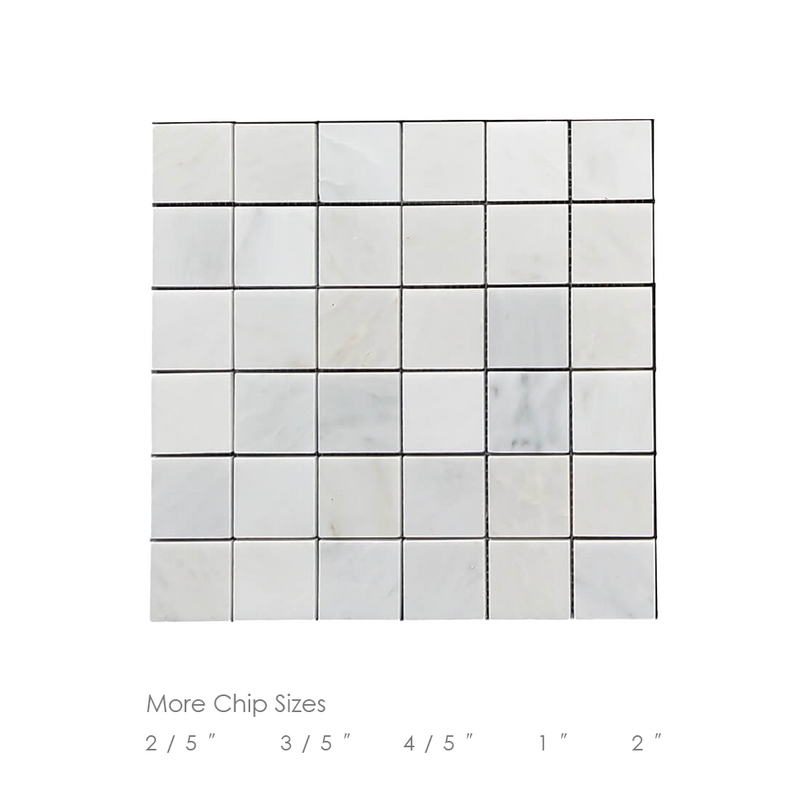 Statuary White Marble Square Mosaic