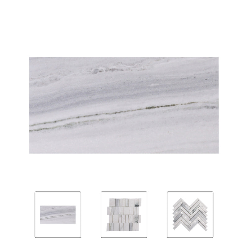 Lasa Bianco Marble Mosaic Tile Collection Wholesale