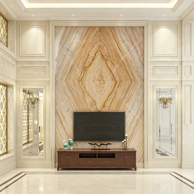 Calacatta Rosa Golden Polished Marble Slab