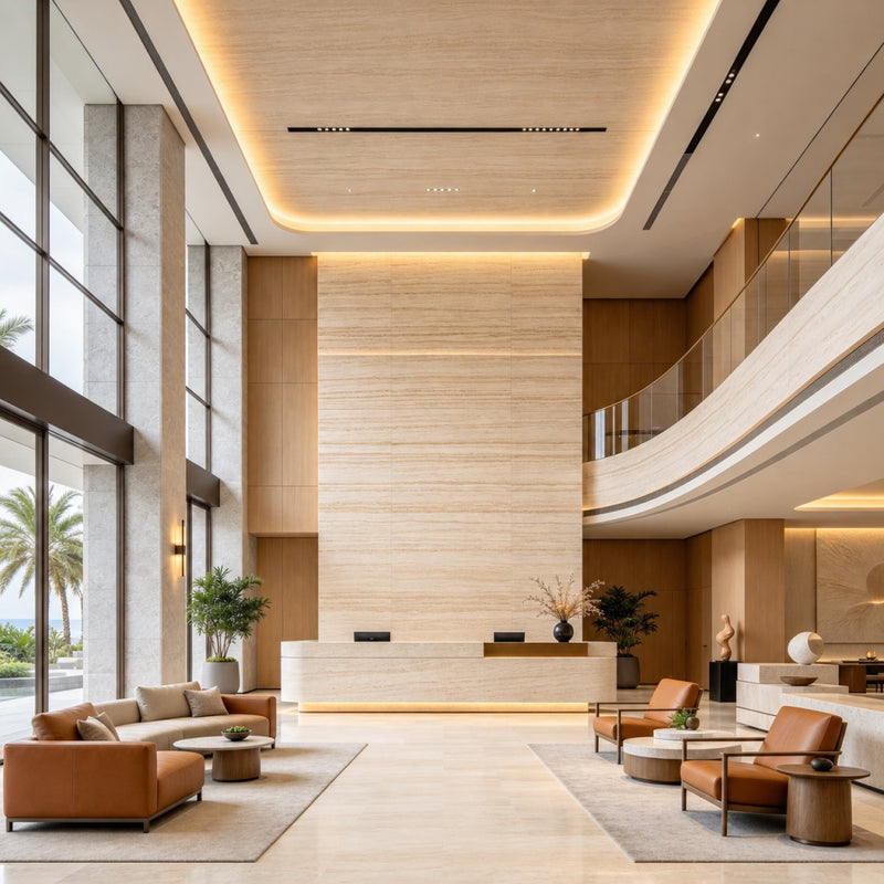 Travertino Romano Marble Polished Slab