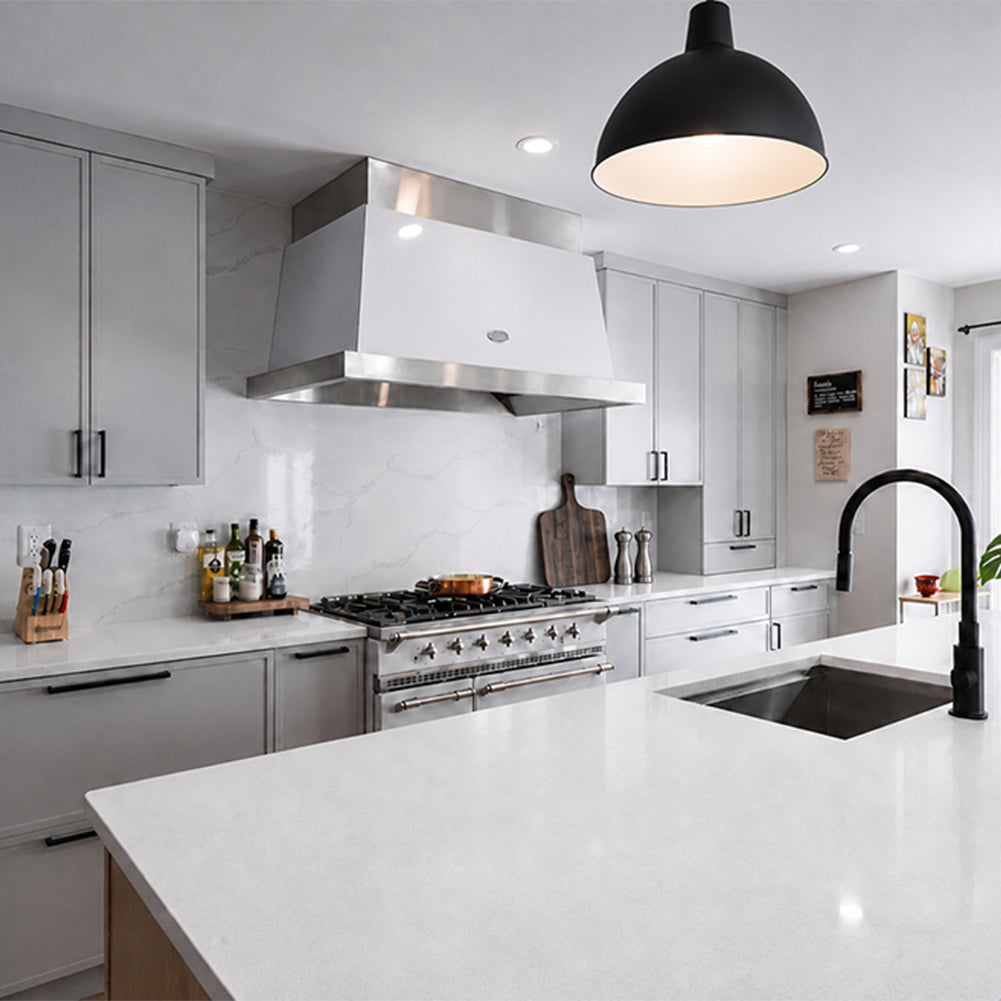 White Polished Quartz Countertop