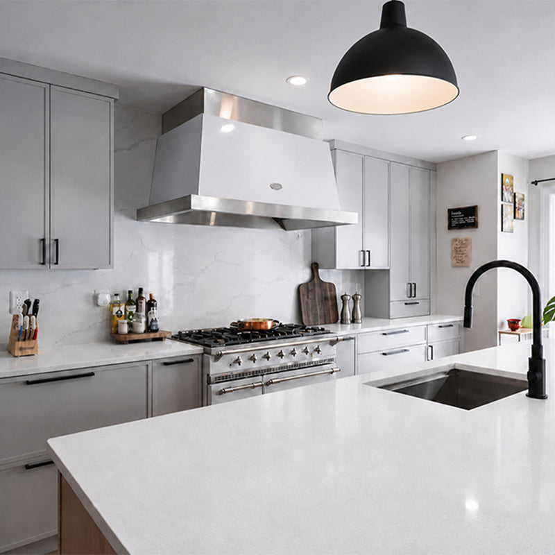 White Polished Quartz Countertop