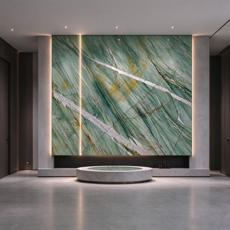 Verde Borealis Quartzite Polished Slab