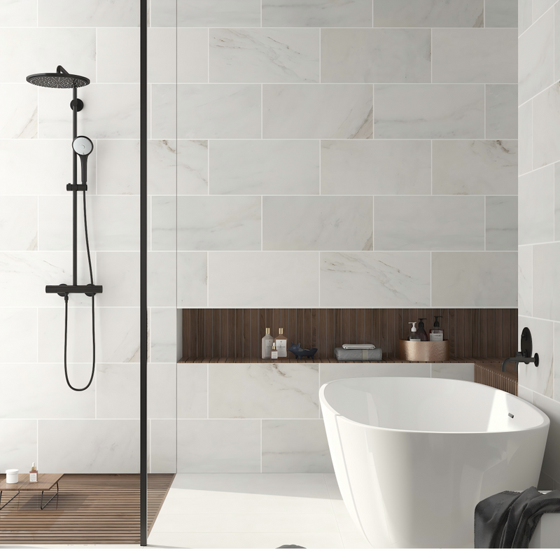 Glorious White Marble Polished Tile