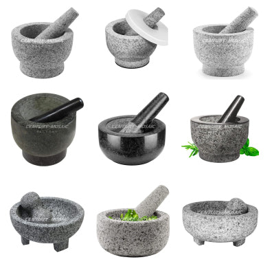 Centurymosaic Wholesale Granite Stone Mortar and Pestle Set Kitchen Accessories