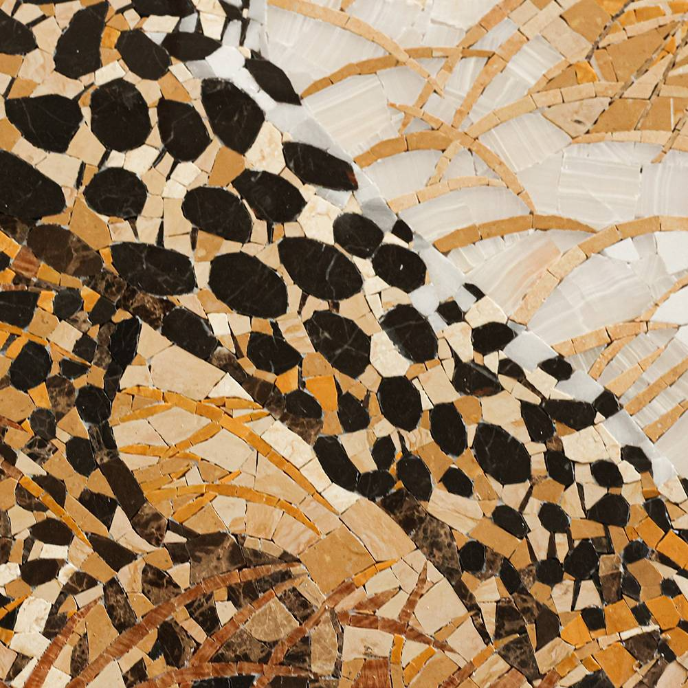 Leopard Descending the Mountain Animal Marble Mosaic Art – Centurymosaic