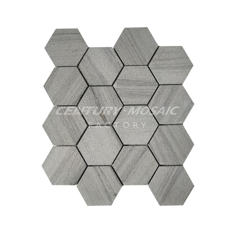 LinLang Gray 3‘’ Hexagon Mosaic Gray Polished Wholesale