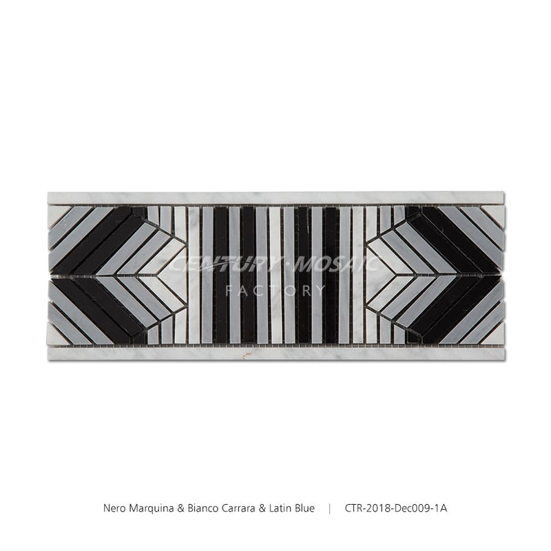 Autumn Chirping Black and White Marble Polished Border Wholesale