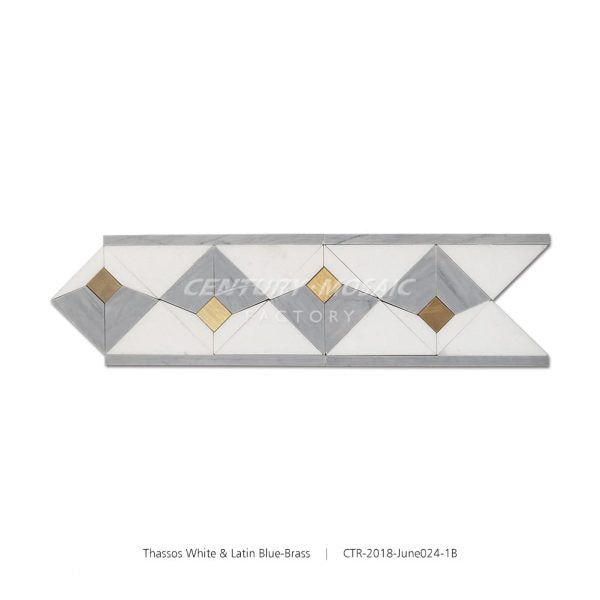 Central Plain Charm Marble White Polished Border Tile Wholesale