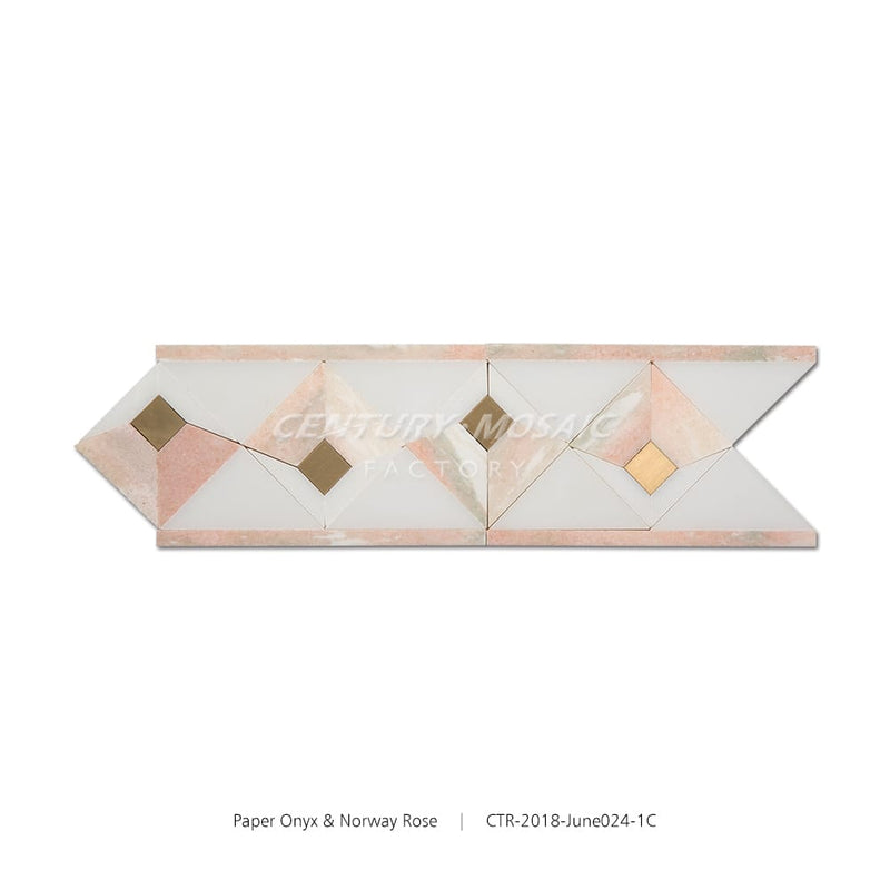 Paper Onyx,Norway Rose Marble Polished Border Tile Wholesale