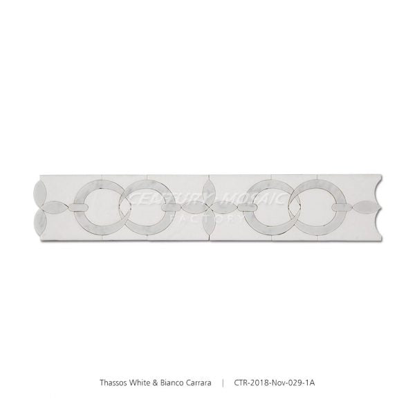 Keepers of Time Marble White Polished Border Tile Wholesale