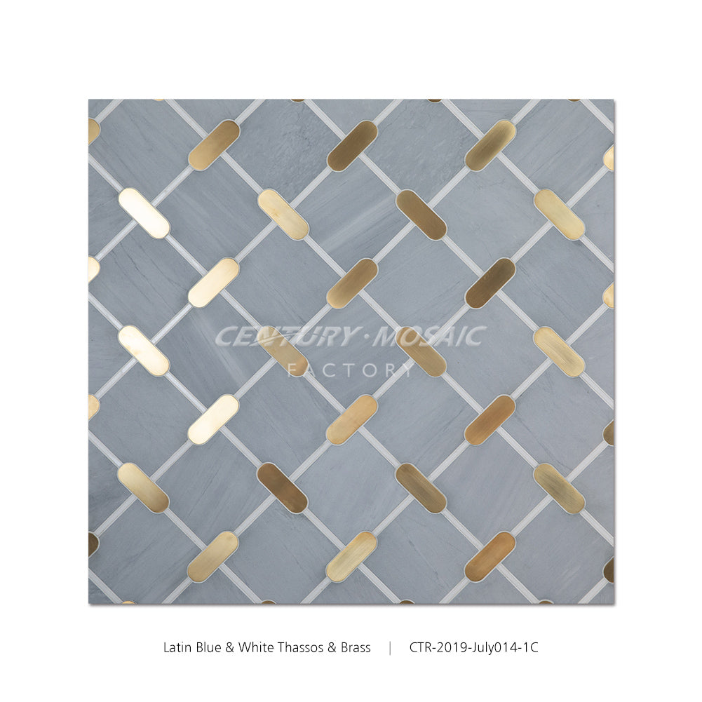 Miami Beach Waterjet Marble Grey Rhombus Mosaic Wholesale
