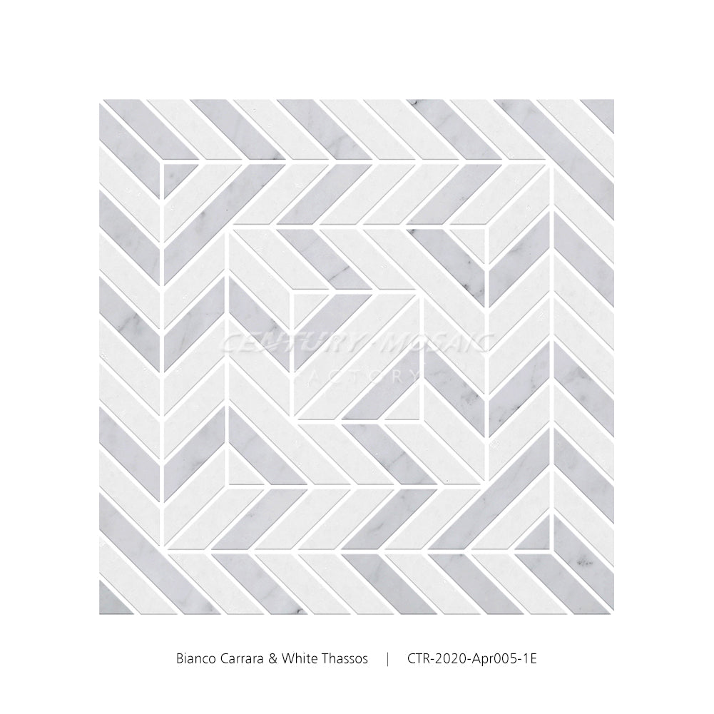 Strip Marble White Polished Mosaic Wholesale
