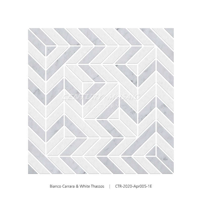 Strip Marble White Polished Mosaic Wholesale