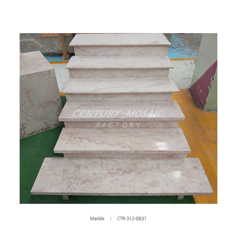 Customized Natural Marble Tiles for Indoor Stairs Wholesale