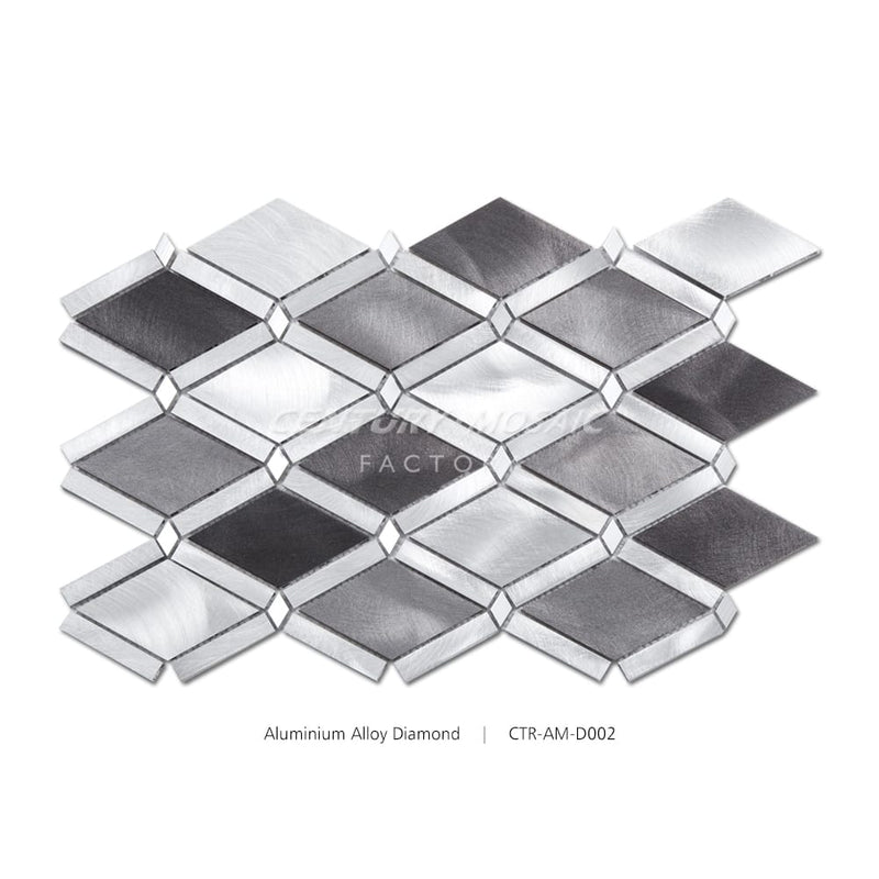 Black and Silver Diamond Aluminum Composite Panel Polished Mosaic Wholesale
