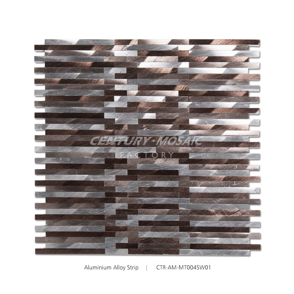 Light Brown Strip Aluminum Composite Panel Polished Mosaic Wholesale