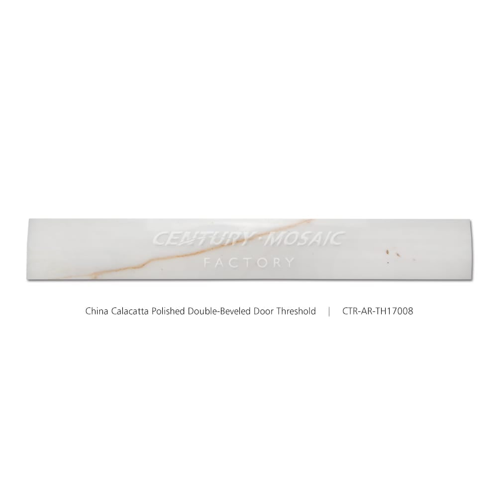 China Calacatta Marble Double Beveled Polished Threshold Wholesale
