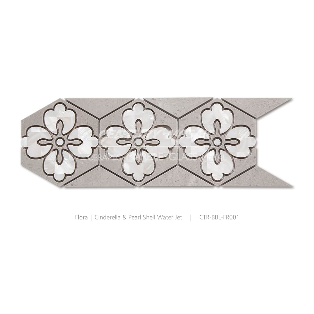 Cinderella & Pearl Shell Gray Polished Border Wholesale