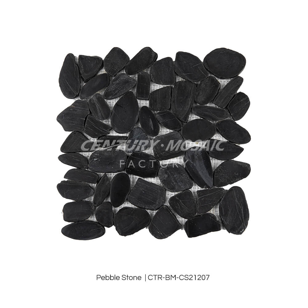 Chic Black Pebble Mosaic Wholesale