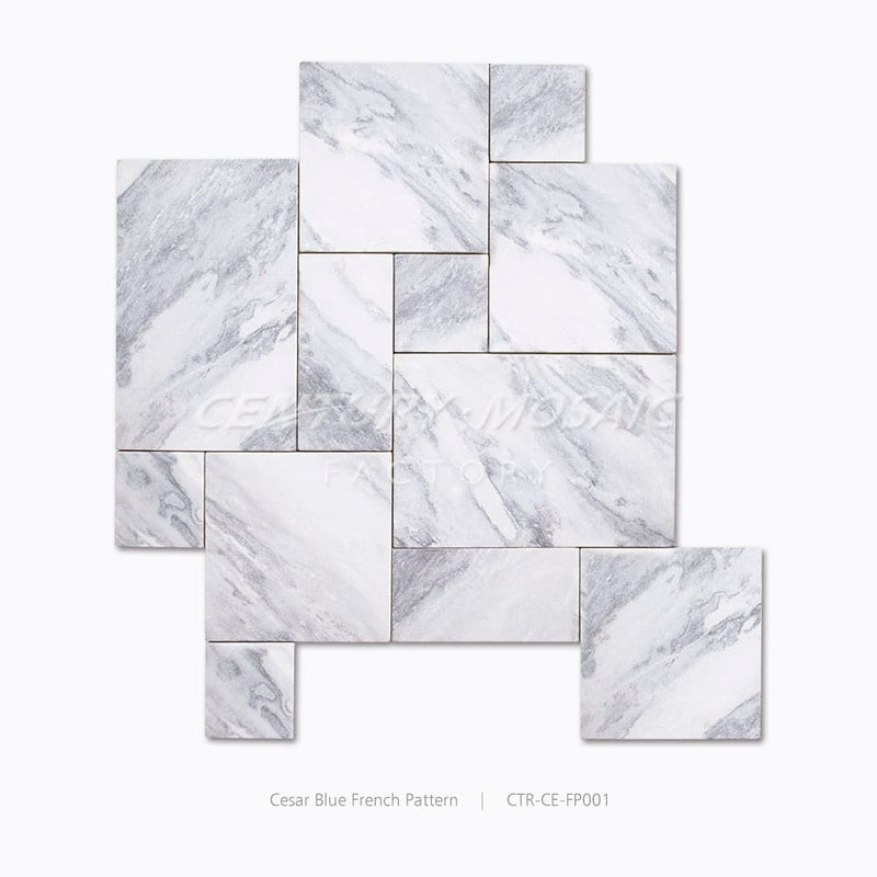 Grigio Toscana French Pattern Grey Marble Tile Polished Wholesale