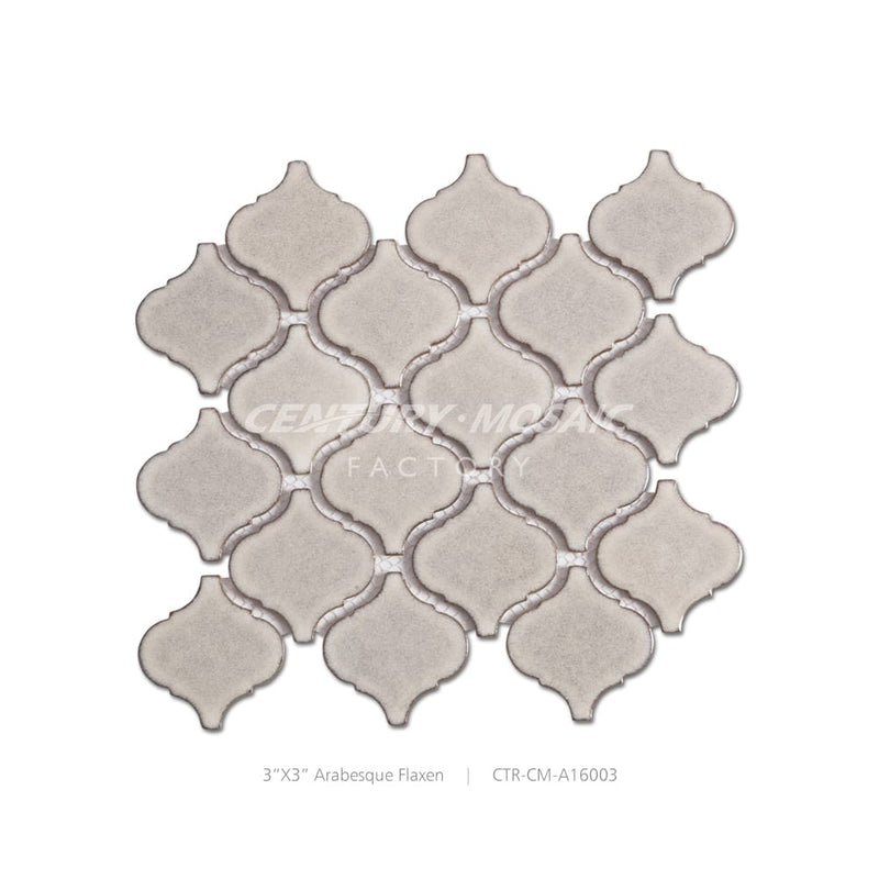 Ceramic 3”x3” Flaxen Arabesque Mosaic Matte Wholesale