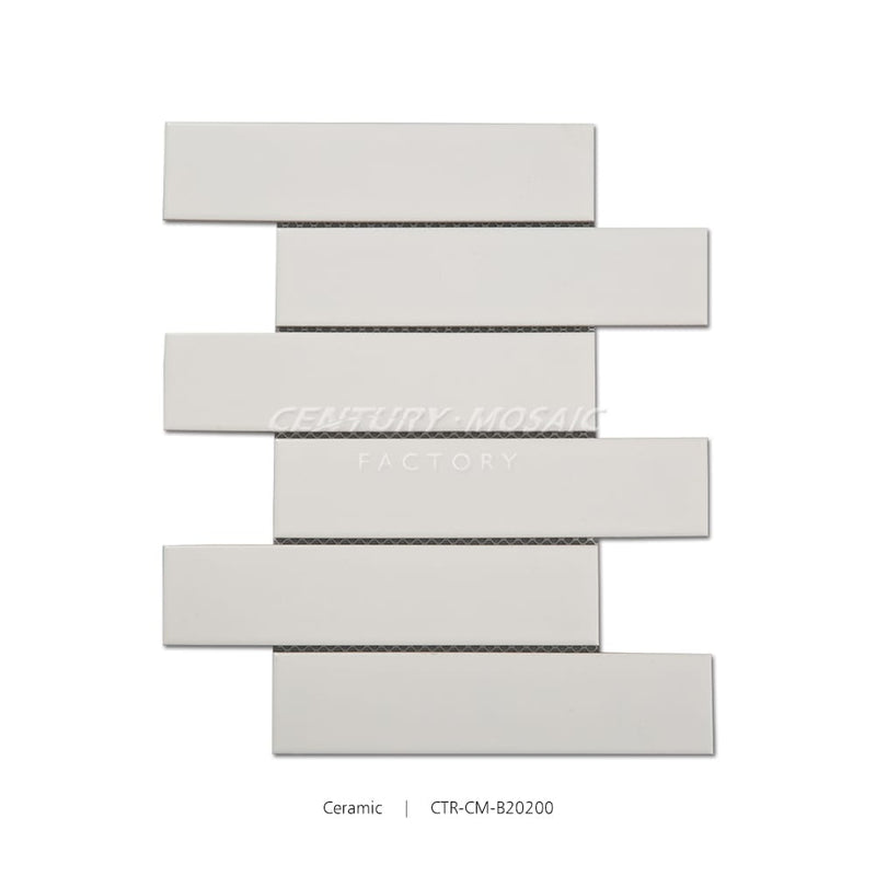 Ceramic Brick Mosaic White Matte Wholesale